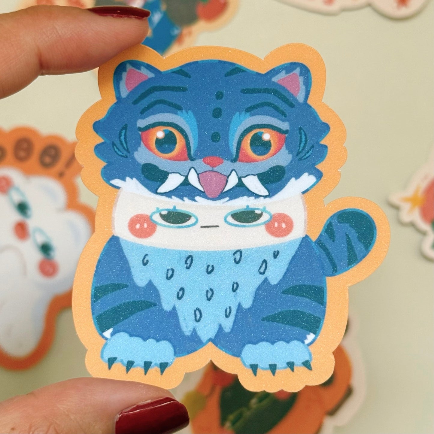 Smokie Derpy Tiger Sticker Flake