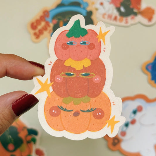 Grumpy Pumpkins Sticker Flake